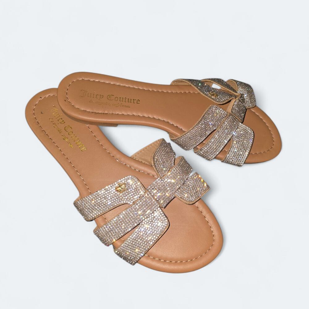 Juicy Couture Zimie Rinestone Sandals Womens Size 8.5